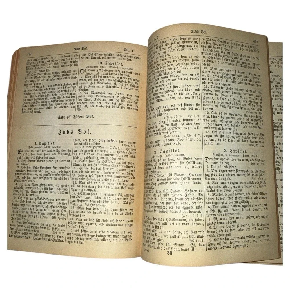 Antique Swedish Bible 1897 Hardback American Bible Society‎ Old New Testament